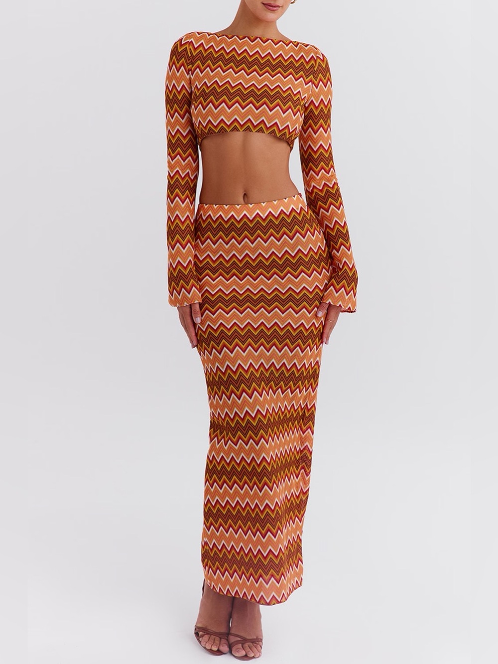 MISTRESS ROCKS Multicolor Knit Maxi Skirt S